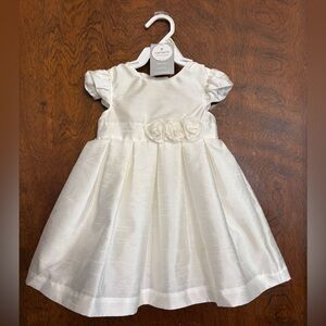 Carter's White Baby Dress with Floral Accents